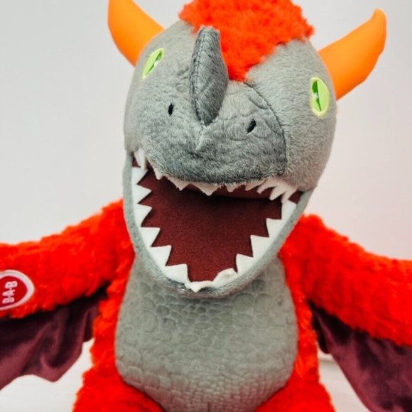 Build-a-Bear Great Wolf Lodge Magiquest 16" Plush Charlock Red Dragon Glow dark - Picture 4 of 15